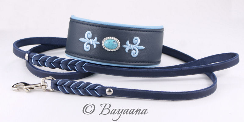 Oiled leather lead made by Bayaana